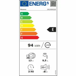 Geschirrspüler 60 Cm 13 Abdeckungen 44db – Sn23hw42ve – Siemens 6