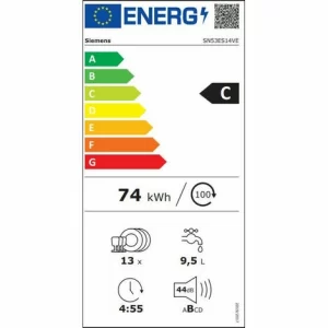 Spülmaschine 60cm 13c 44db C Integrierbar Mit Stirnband – Sn53es14ve – Siemens 7