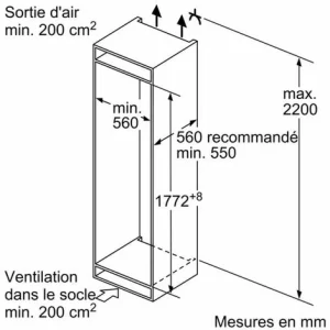 267l Einschub-Kombikühlschrank – Ki86v5sf0 – Siemens 12