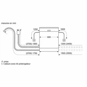 Spülmaschine 60cm 13c 44db – Se23hw42ve – Siemens 9