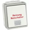 Siemens Heizung-Notschalter Aufputz – Serie Delta – 1-polig – Mit Kontrolllampe – IP 44 – Grau – 5TA4741 5